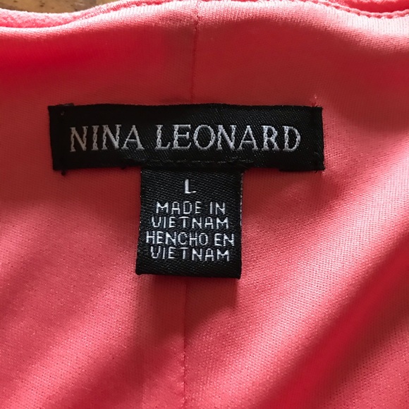 NWT: Nina Nicole coral dress w/detail on sleeves - Picture 5 of 14